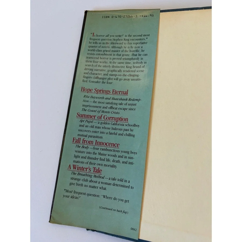 Stephen King Different Seasons 1st Edition 1st Printing 1982 Viking‎ Hardcover